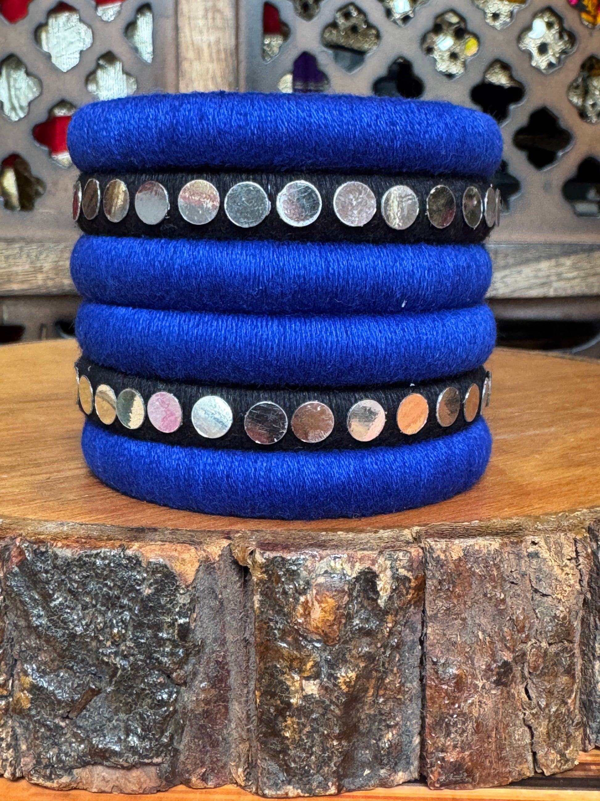 BLUE TIKKA BANGLES HANDMADEAHOLIC BY MISHKA