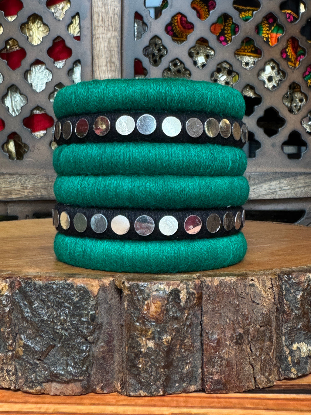 GREEN TIKKA BANGLES HANDMADEAHOLIC BY MISHKA