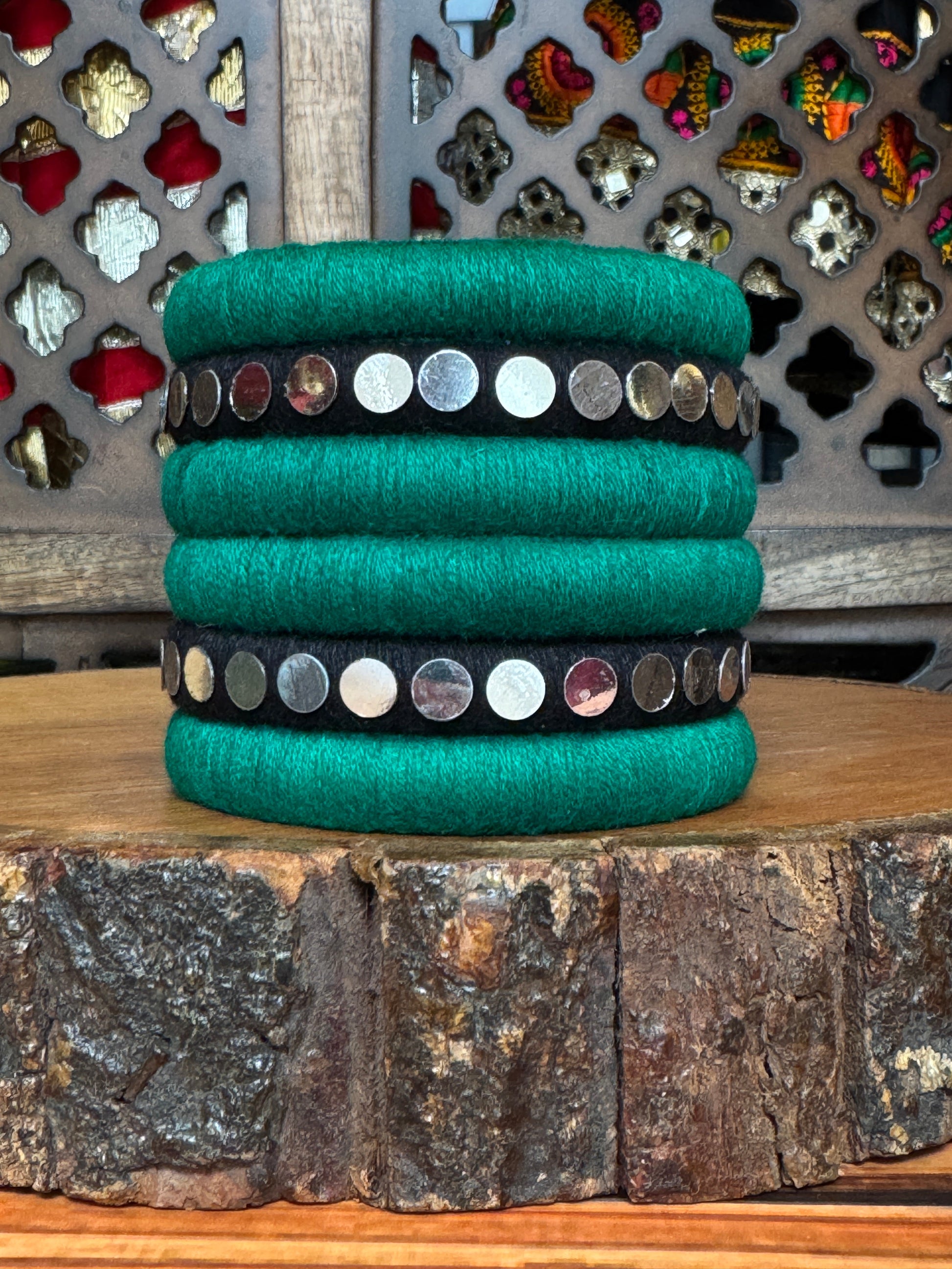 GREEN TIKKA BANGLES HANDMADEAHOLIC BY MISHKA