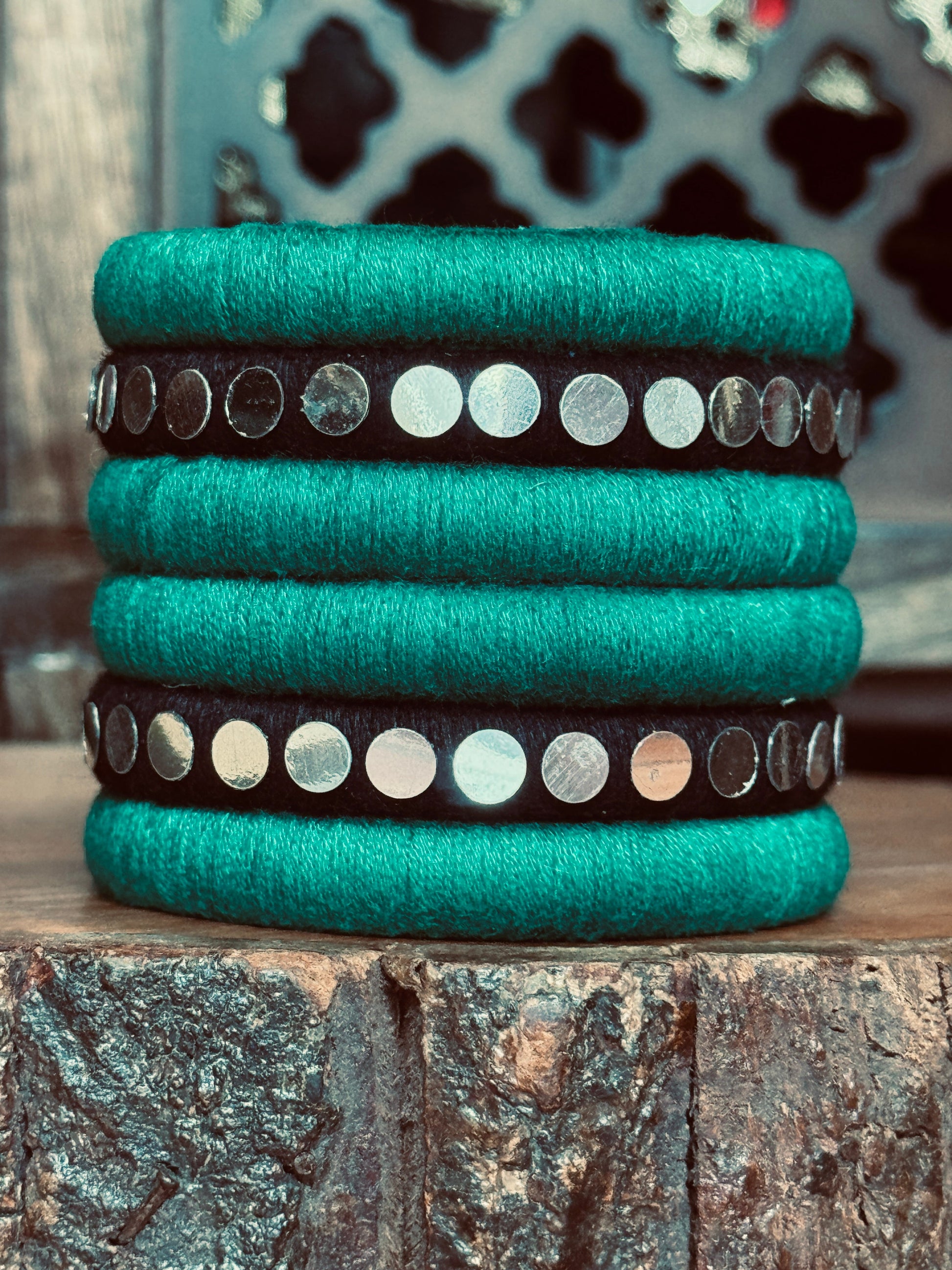GREEN TIKKA BANGLES HANDMADEAHOLIC BY MISHKA