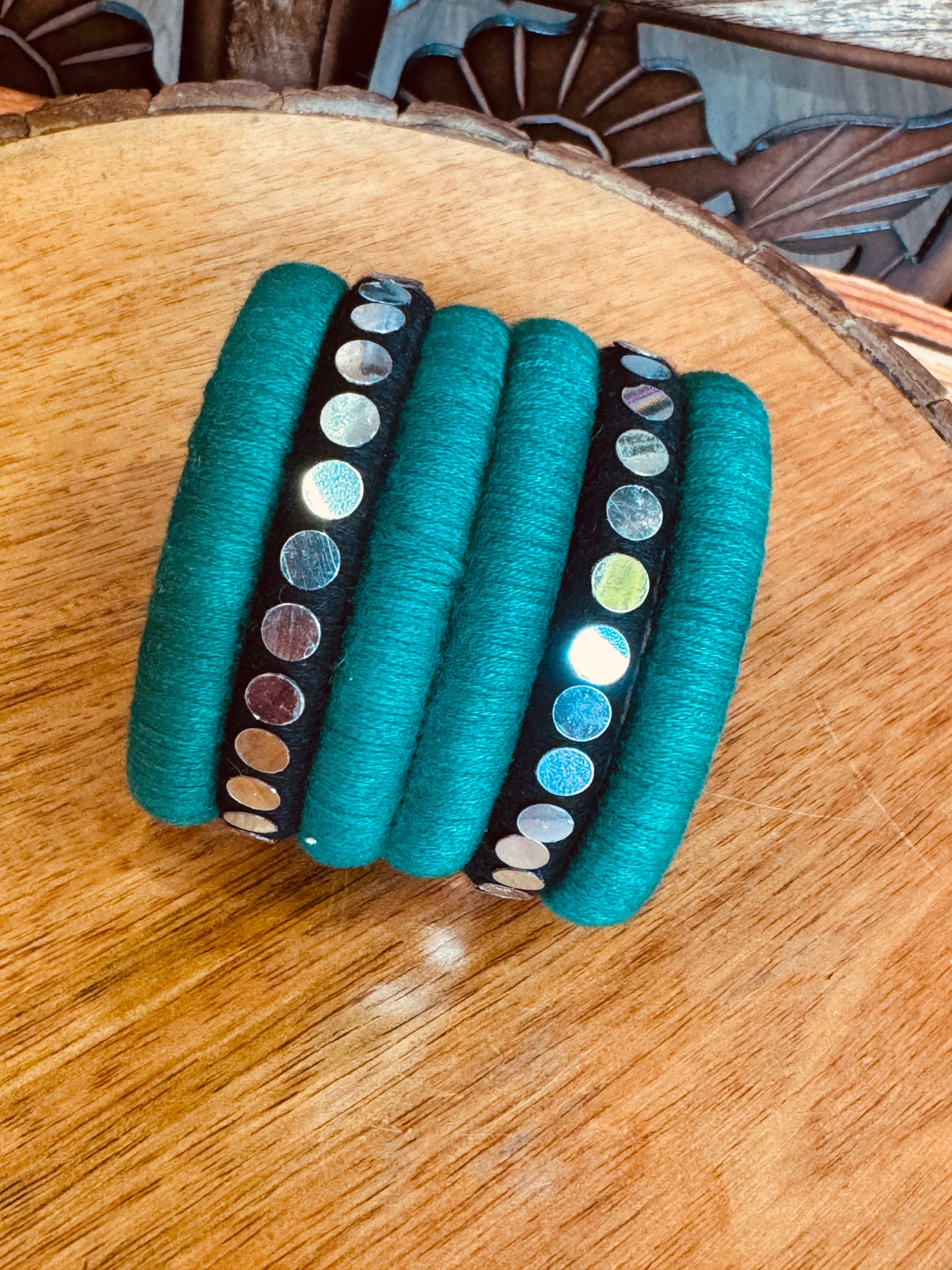 GREEN TIKKA BANGLES HANDMADEAHOLIC BY MISHKA