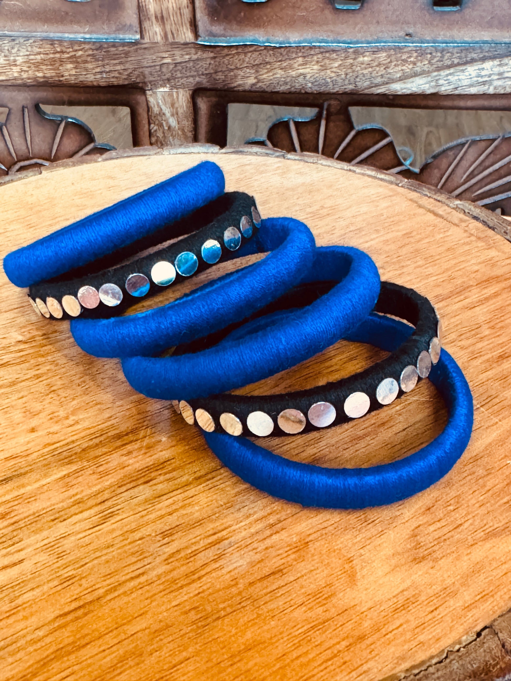 BLUE TIKKA BANGLES HANDMADEAHOLIC BY MISHKA