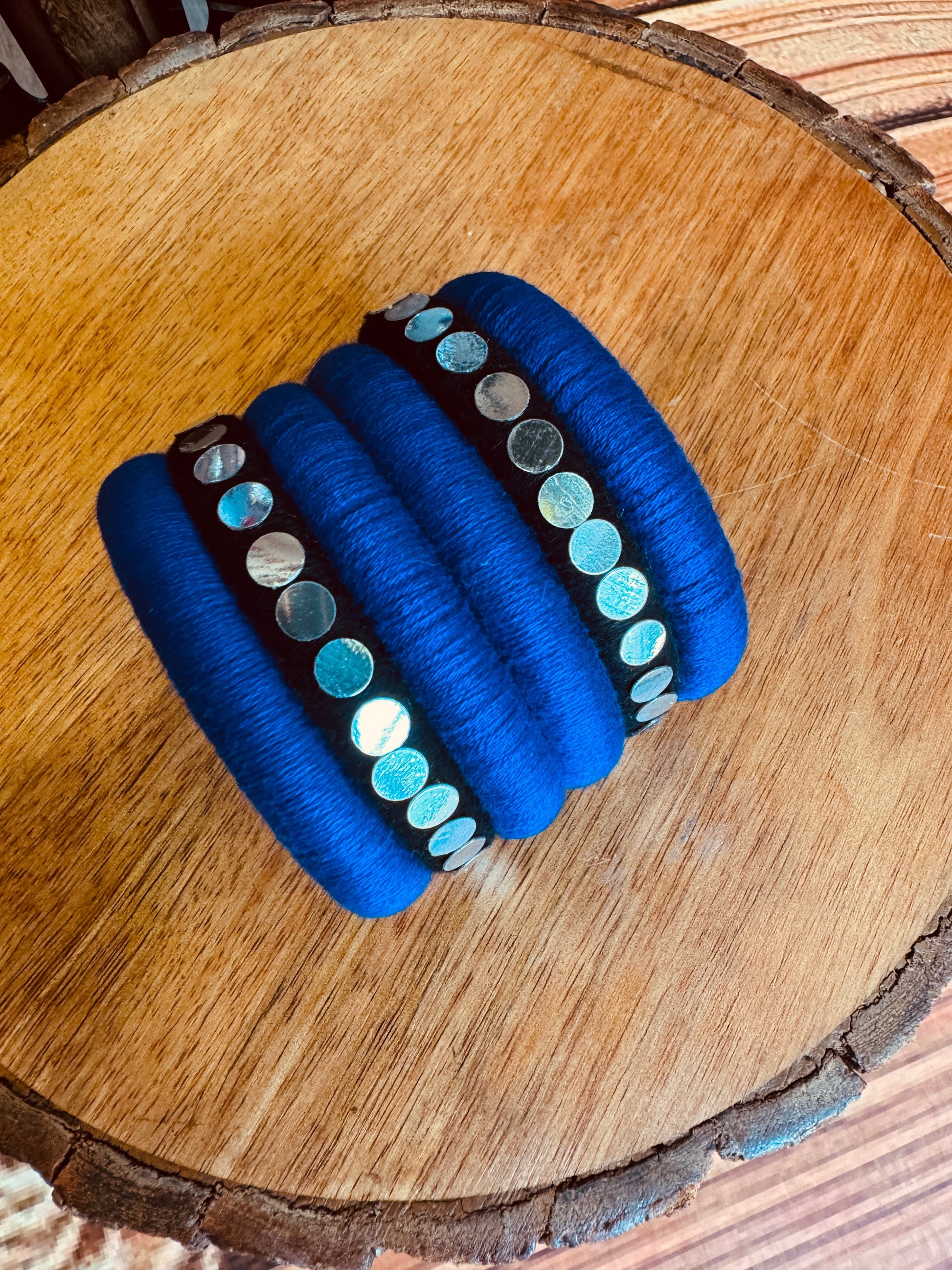 BLUE TIKKA BANGLES HANDMADEAHOLIC BY MISHKA