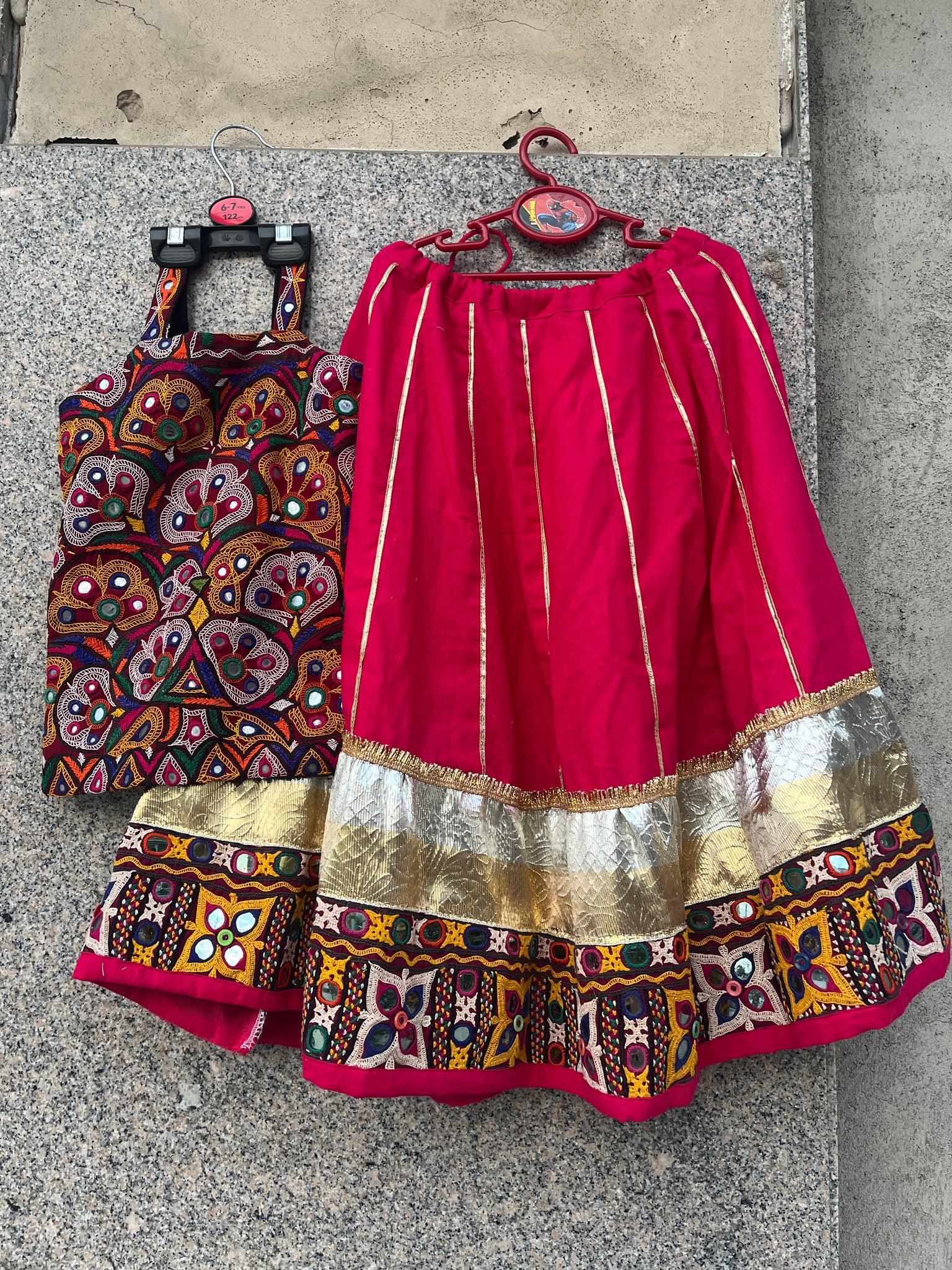 PINK VANAJARA KIDS CHOLI - handmadeaholicmishka