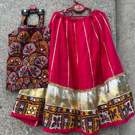 PINK VANAJARA KIDS CHOLI - handmadeaholicmishka