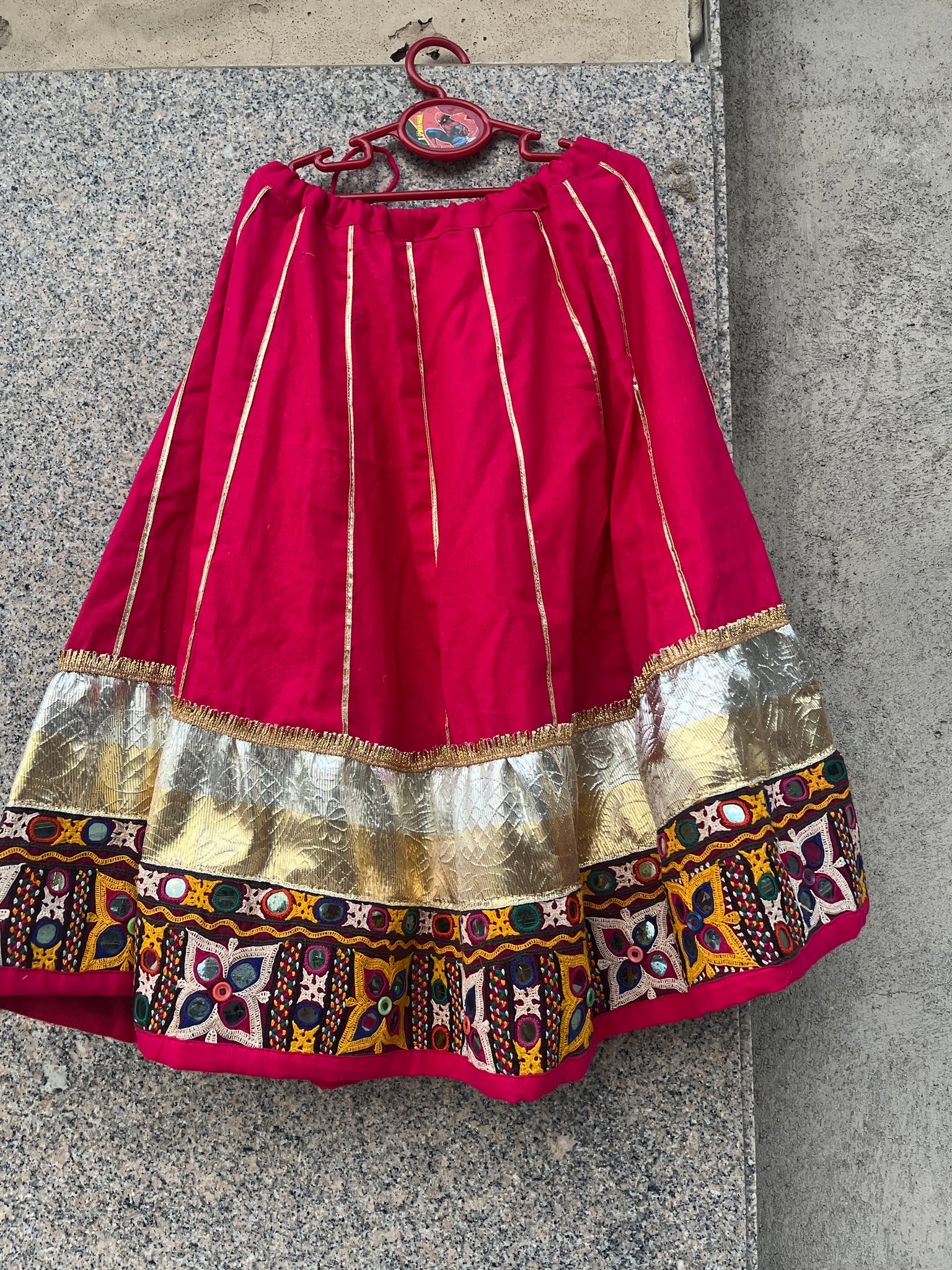 PINK  VANAJARA KIDS SKIRT - handmadeaholicmishka