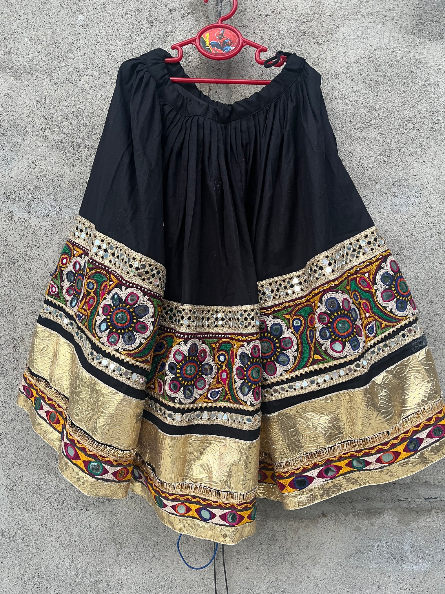 VANAJARA BLACK KIDS SKIRT - handmadeaholicmishka