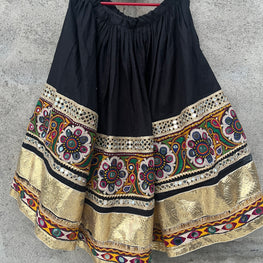 VANAJARA BLACK KIDS SKIRT - handmadeaholicmishka