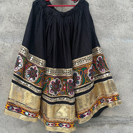 VANAJARA BLACK KIDS SKIRT - handmadeaholicmishka