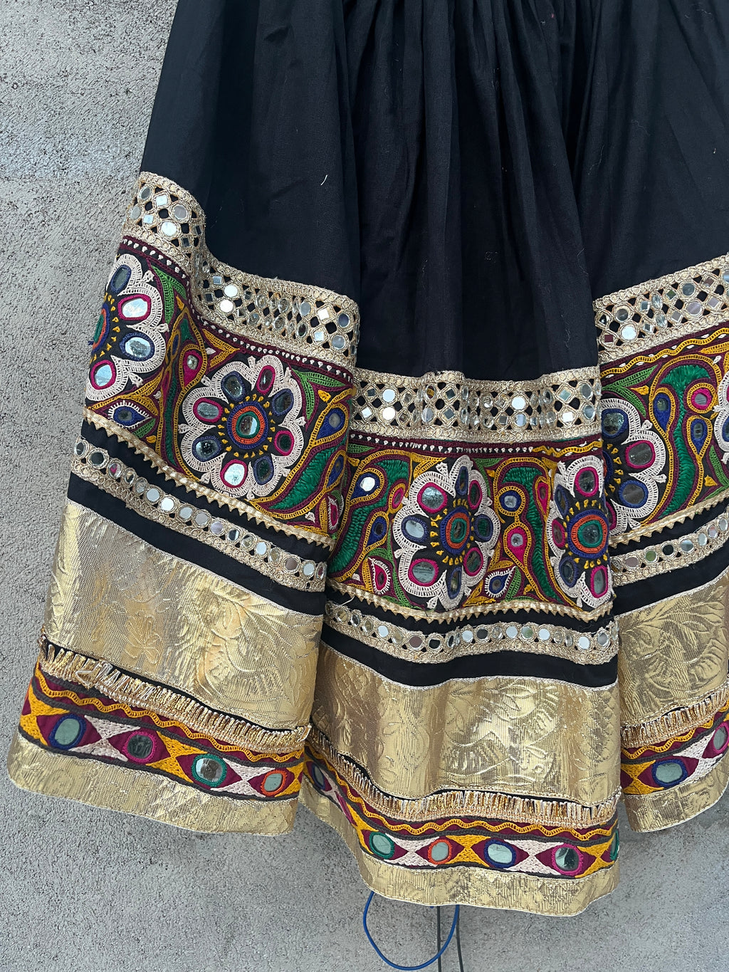 VANAJARA BLACK KIDS SKIRT - handmadeaholicmishka