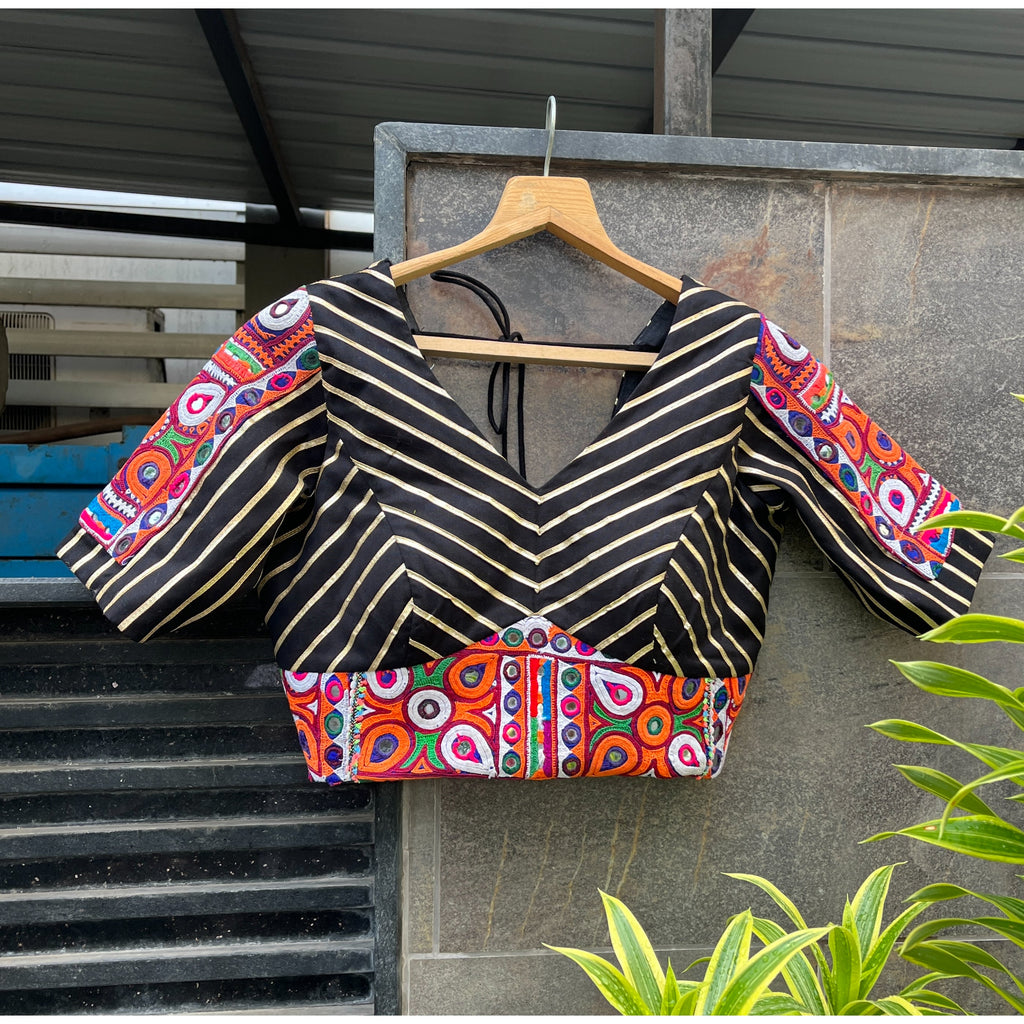 BANJARA GOTA LACE BLACK BLOUSE HANDMADEAHOLIC BY MISHKA