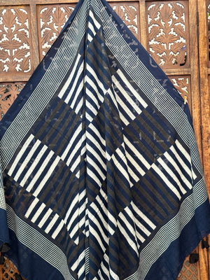 HANDBLOCK PRINTED COTTON AJRAKH DUPATTA