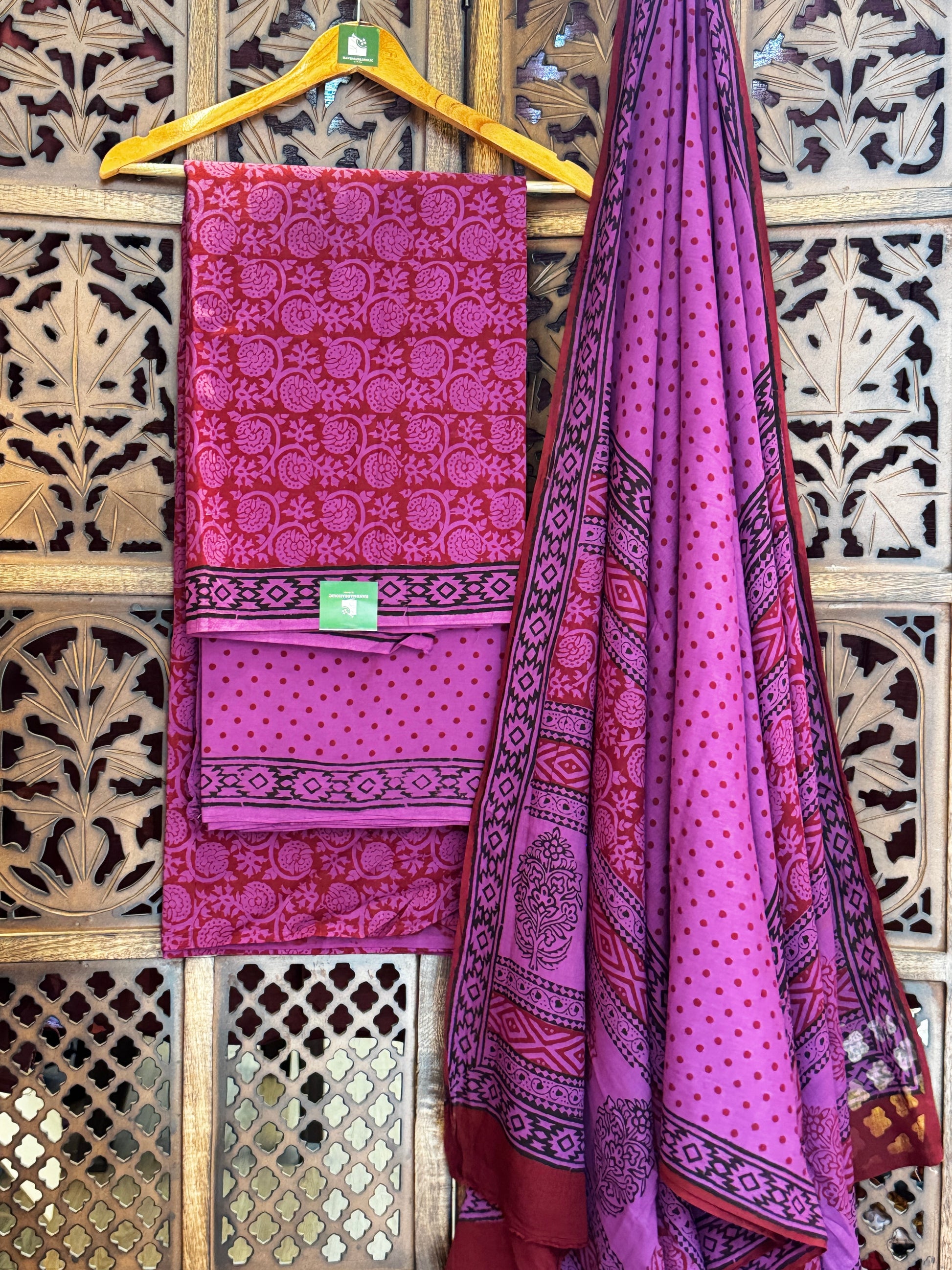 Bagh Handblock Cotton Suit