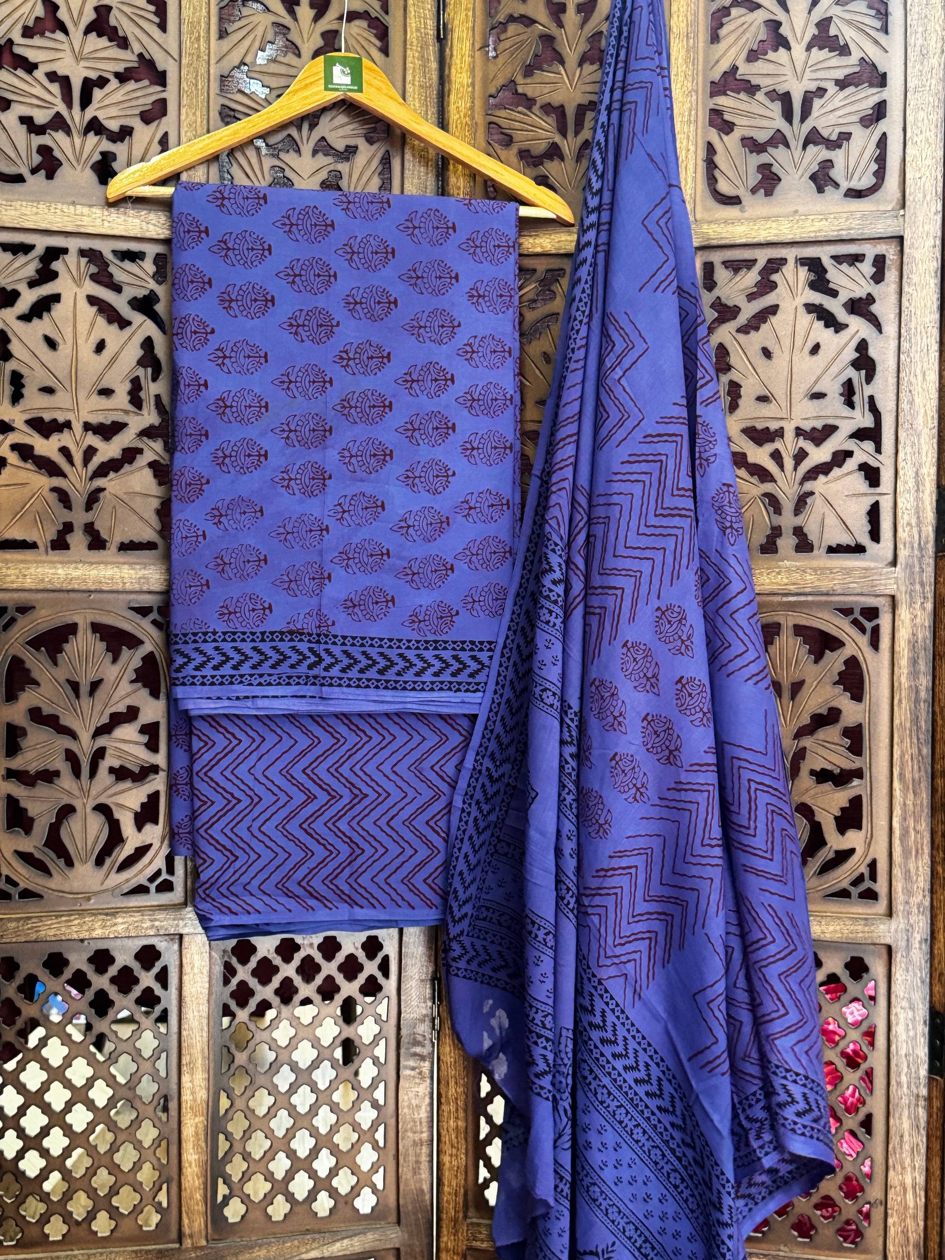 Bagh Handblock Cotton Suit