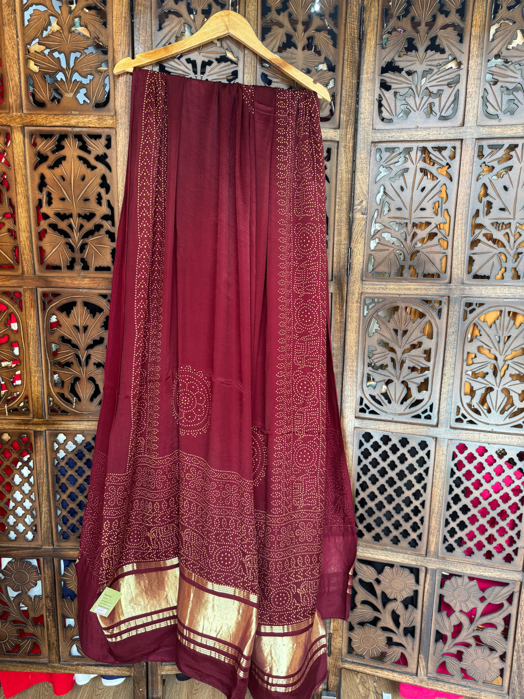 BROWN GAJJI SILK LAGDI PALLU DUPATTA HANDMADEAHOLIC BY MISHKA