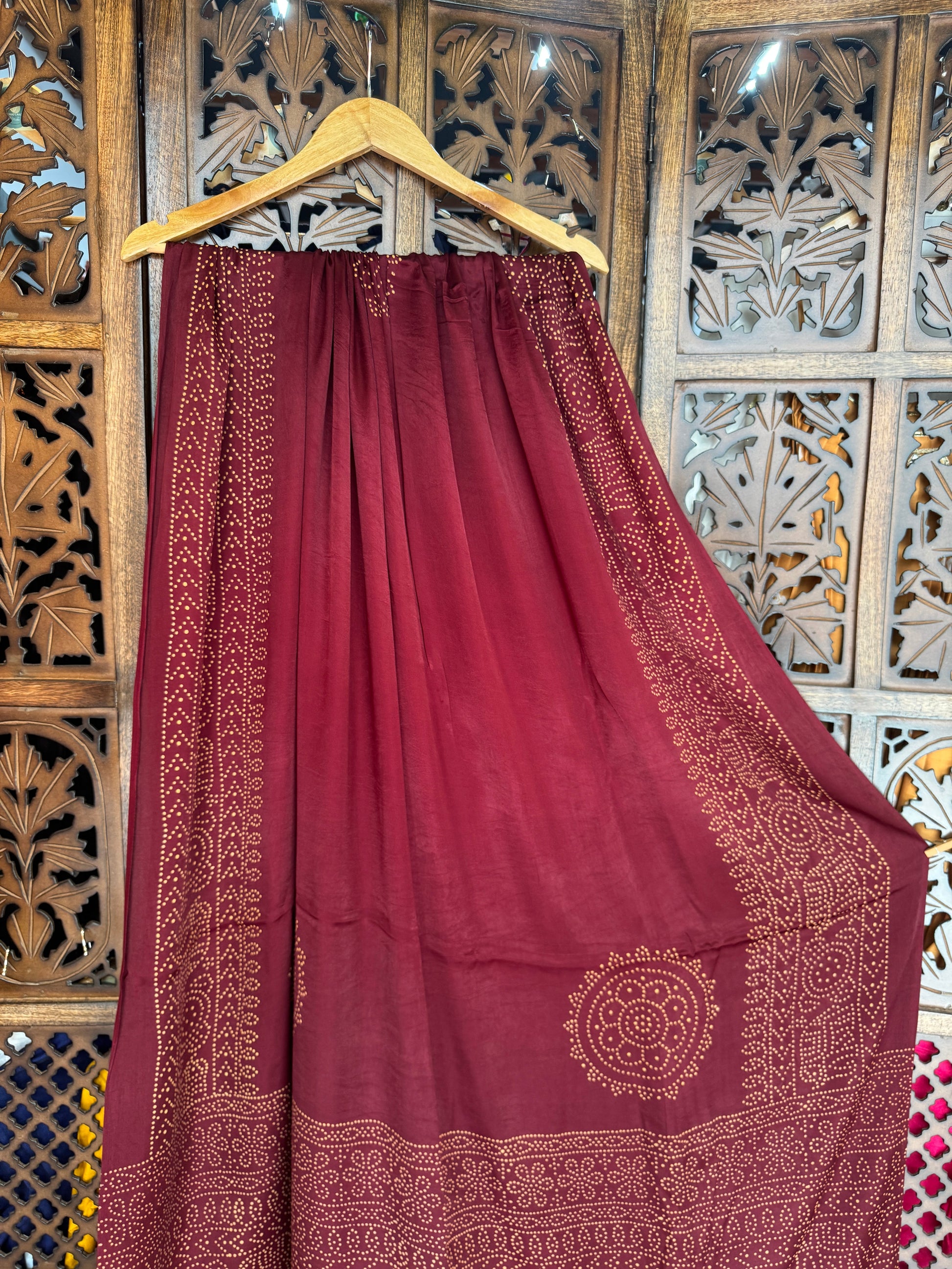 BROWN GAJJI SILK LAGDI PALLU DUPATTA HANDMADEAHOLIC BY MISHKA