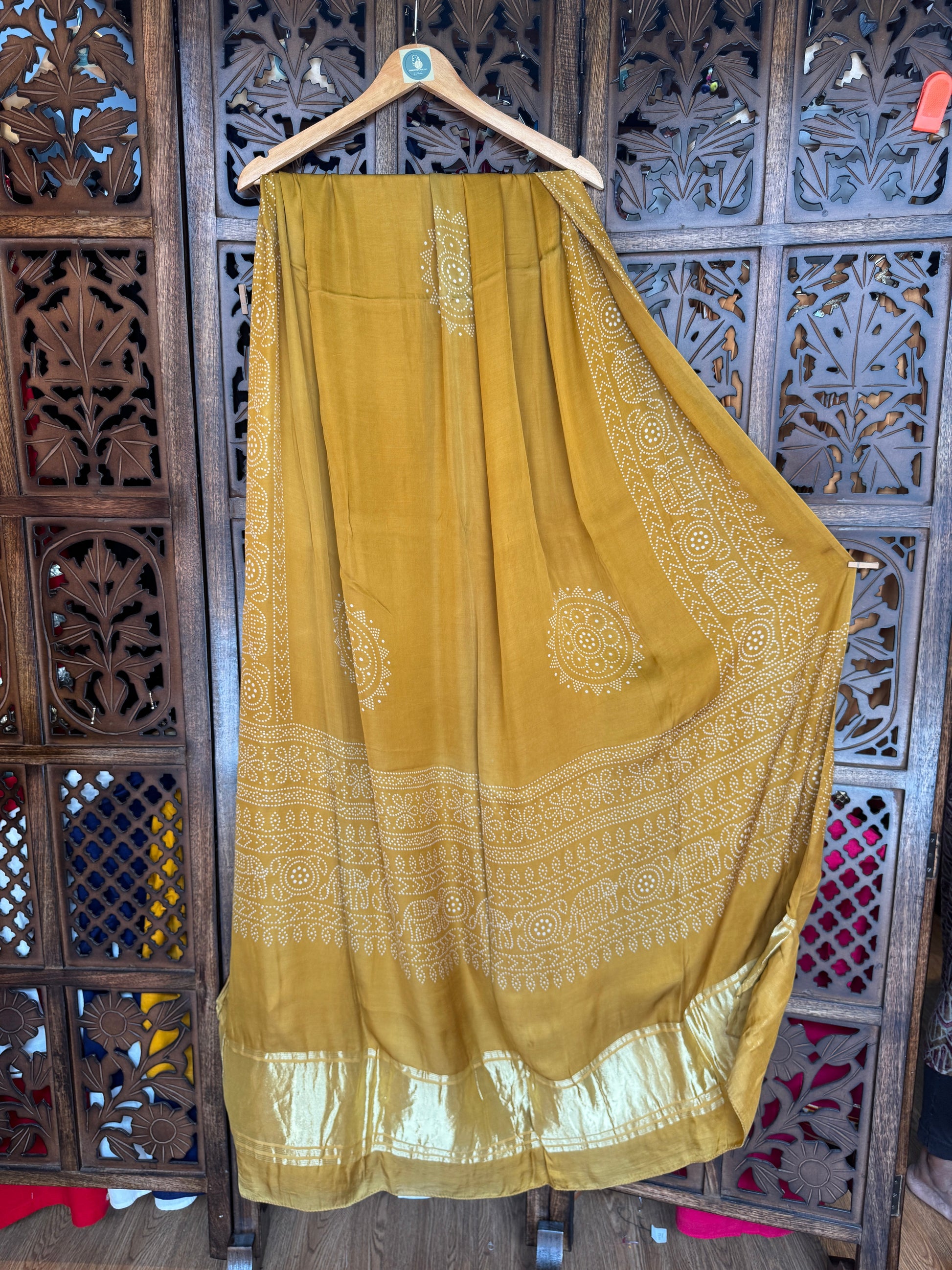 MUSTRAD GAJJI SILK LAGDI PALLU DUPATTA HANDMADEAHOLIC BY MISHKA