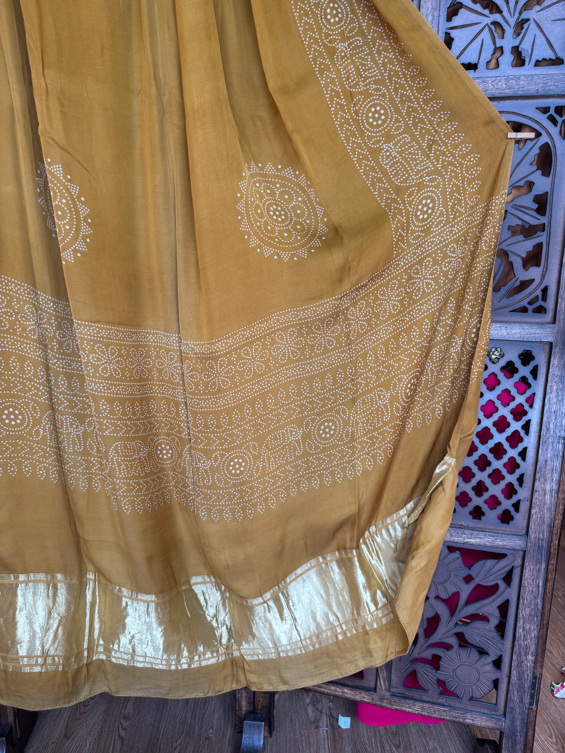 MUSTRAD GAJJI SILK LAGDI PALLU DUPATTA HANDMADEAHOLIC BY MISHKA