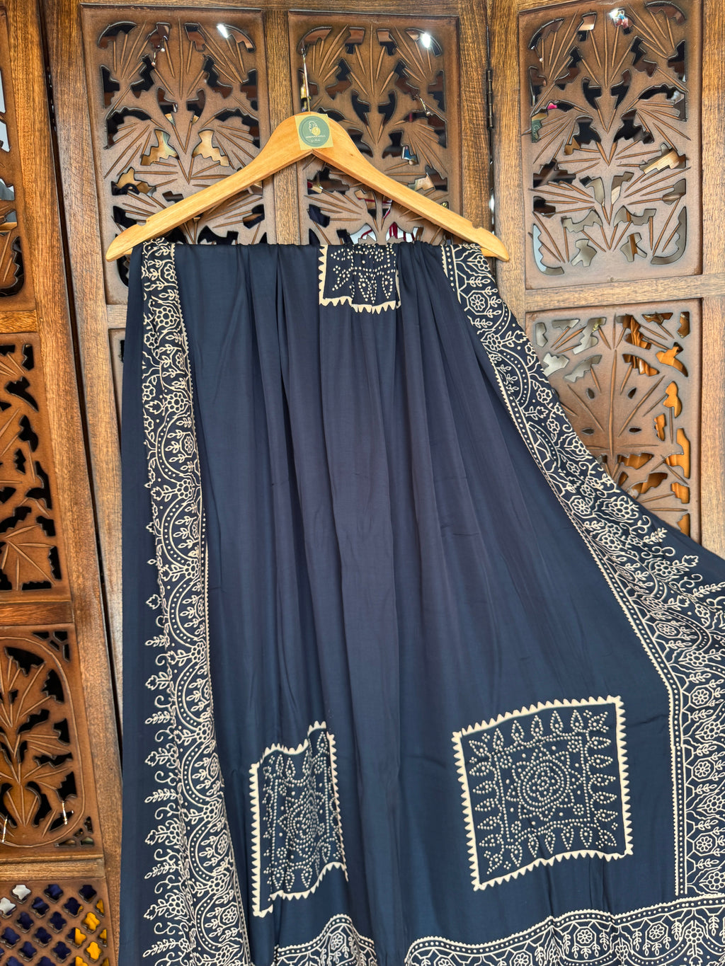 BLUE GAJJI SILK LAGDI PALLU DUPATTA HANDMADEAHOLIC BY MISHKA