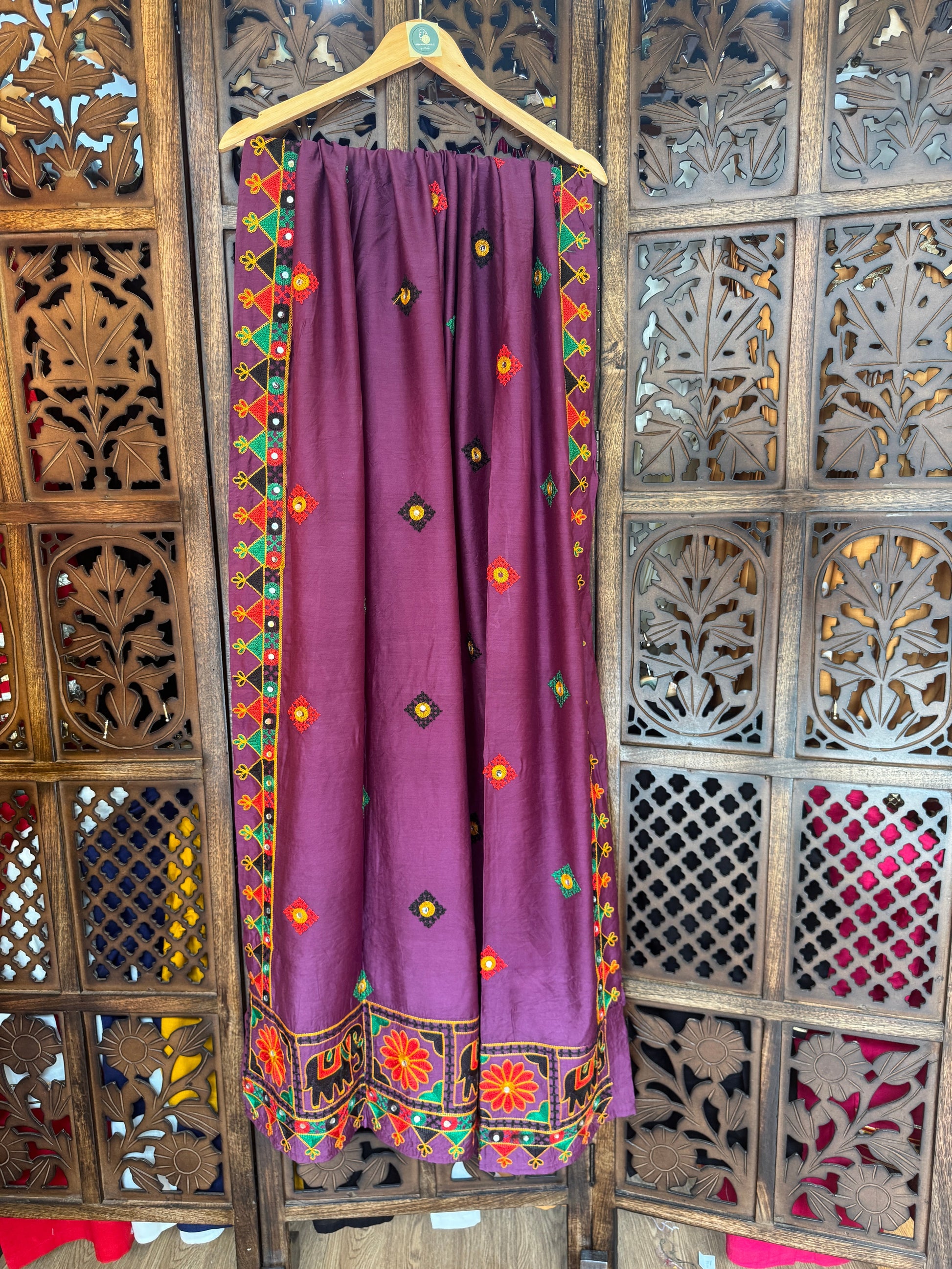 PURPLE HATH BHARAT DUPATTA HANDMADEAHOLIC BY MISHKA