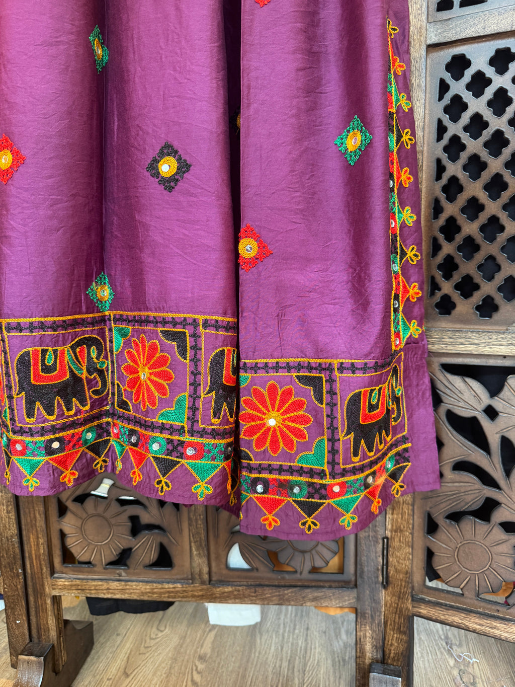 PURPLE HATH BHARAT DUPATTA HANDMADEAHOLIC BY MISHKA