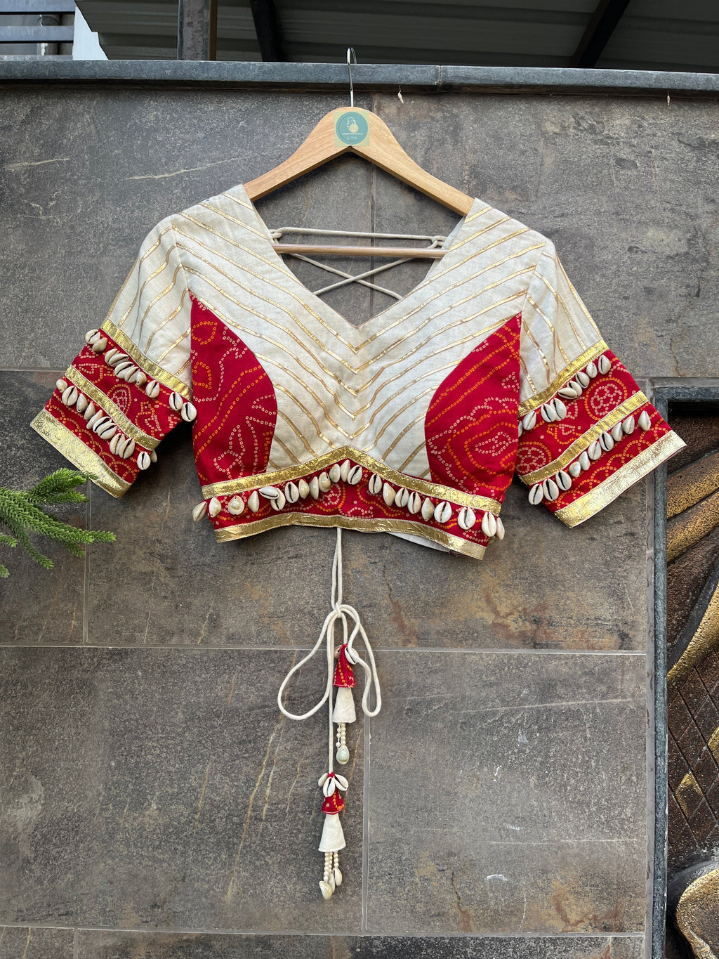RED BANDHANI BLOUSE HANDMADEAHOLIC BY MISHKA