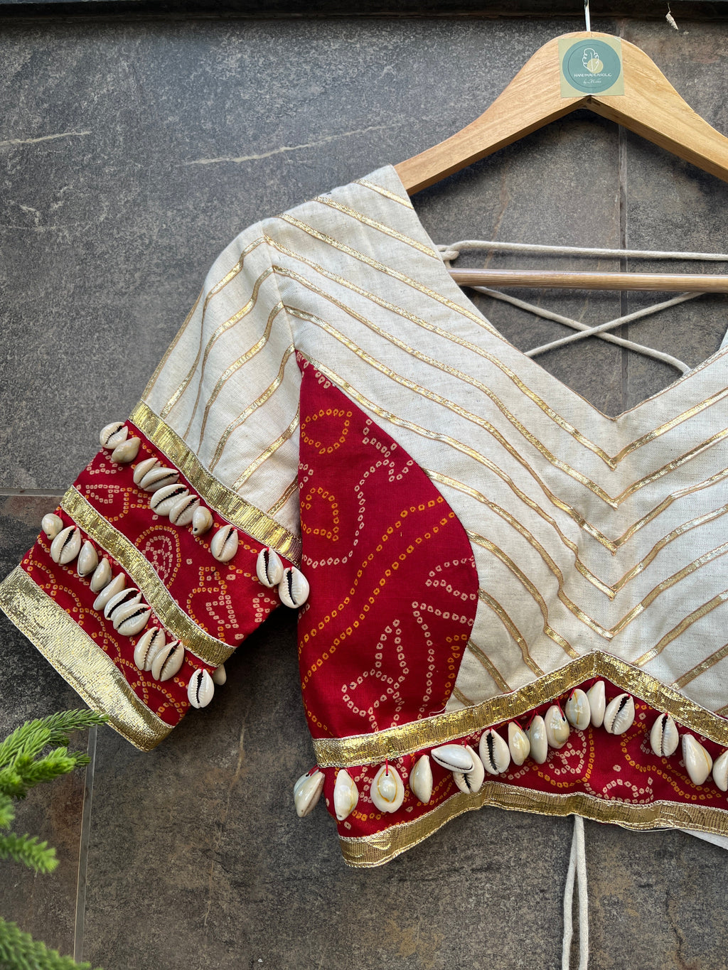 RED BANDHANI BLOUSE HANDMADEAHOLIC BY MISHKA