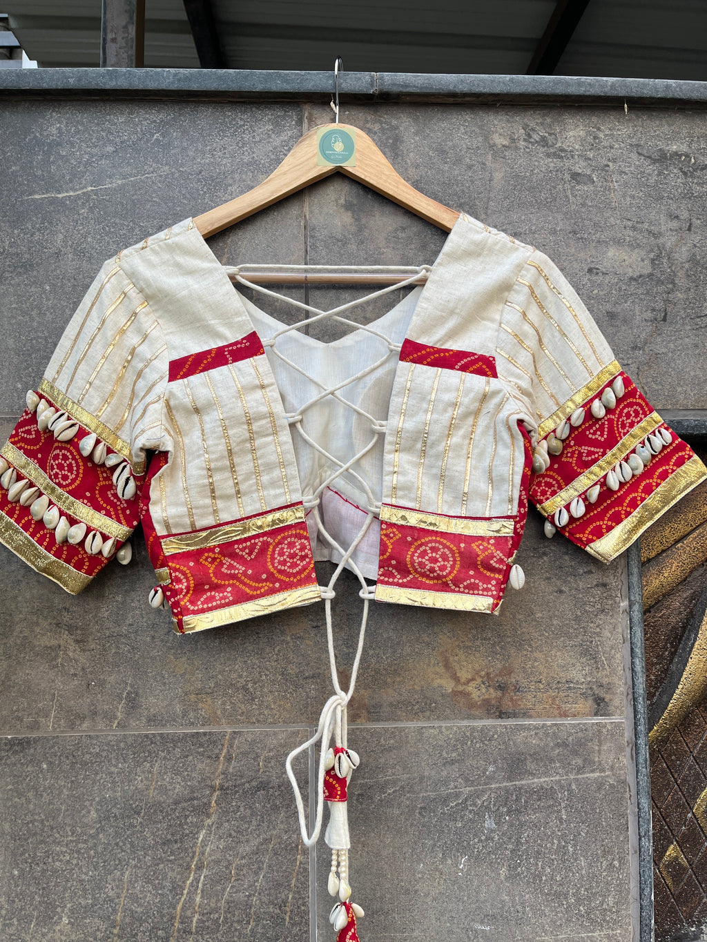 RED BANDHANI BLOUSE HANDMADEAHOLIC BY MISHKA