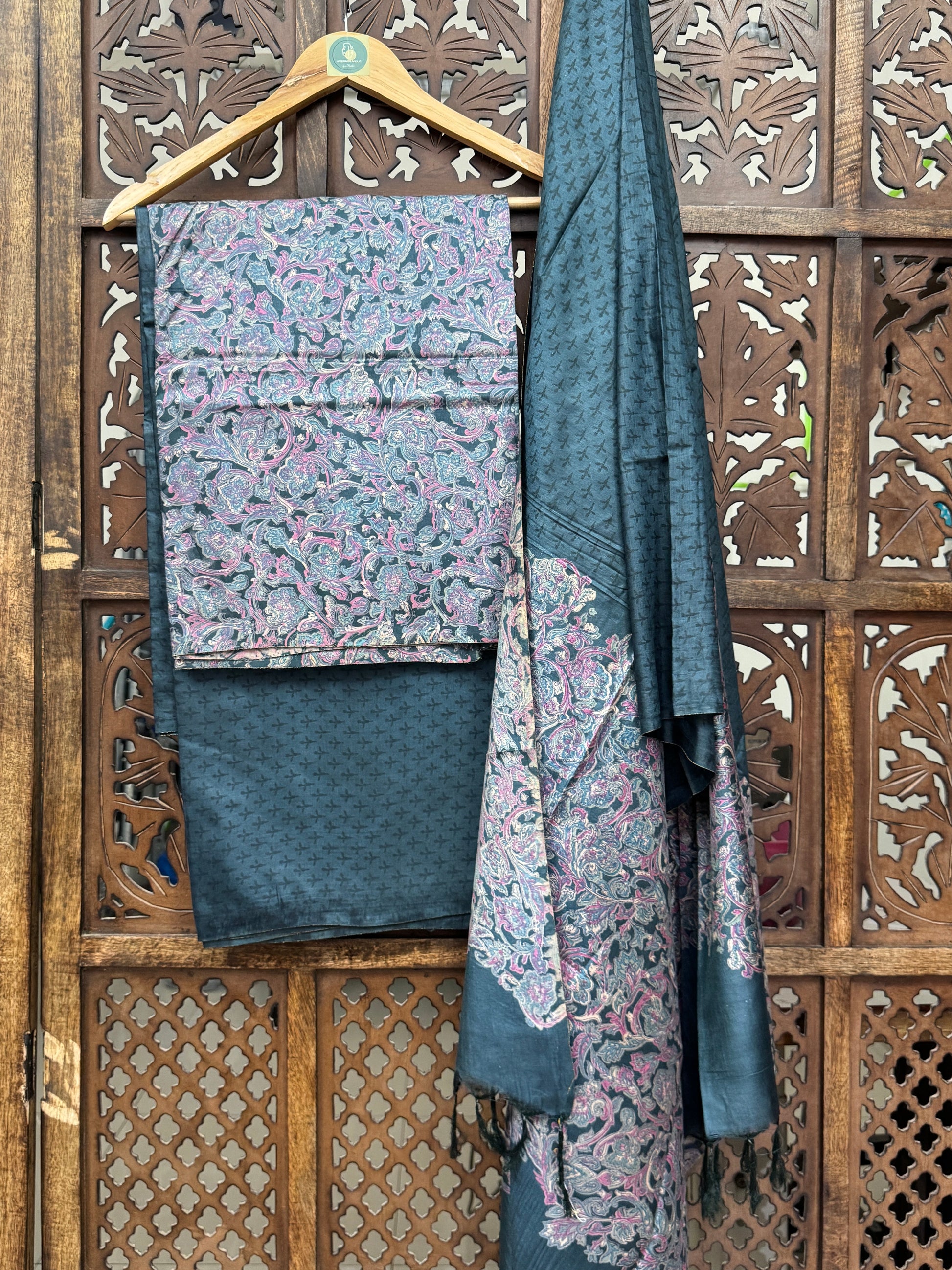 COOL GREY HEAVY COTTON SILK SUIT HANDMADEAHOLIC BY MISHKA