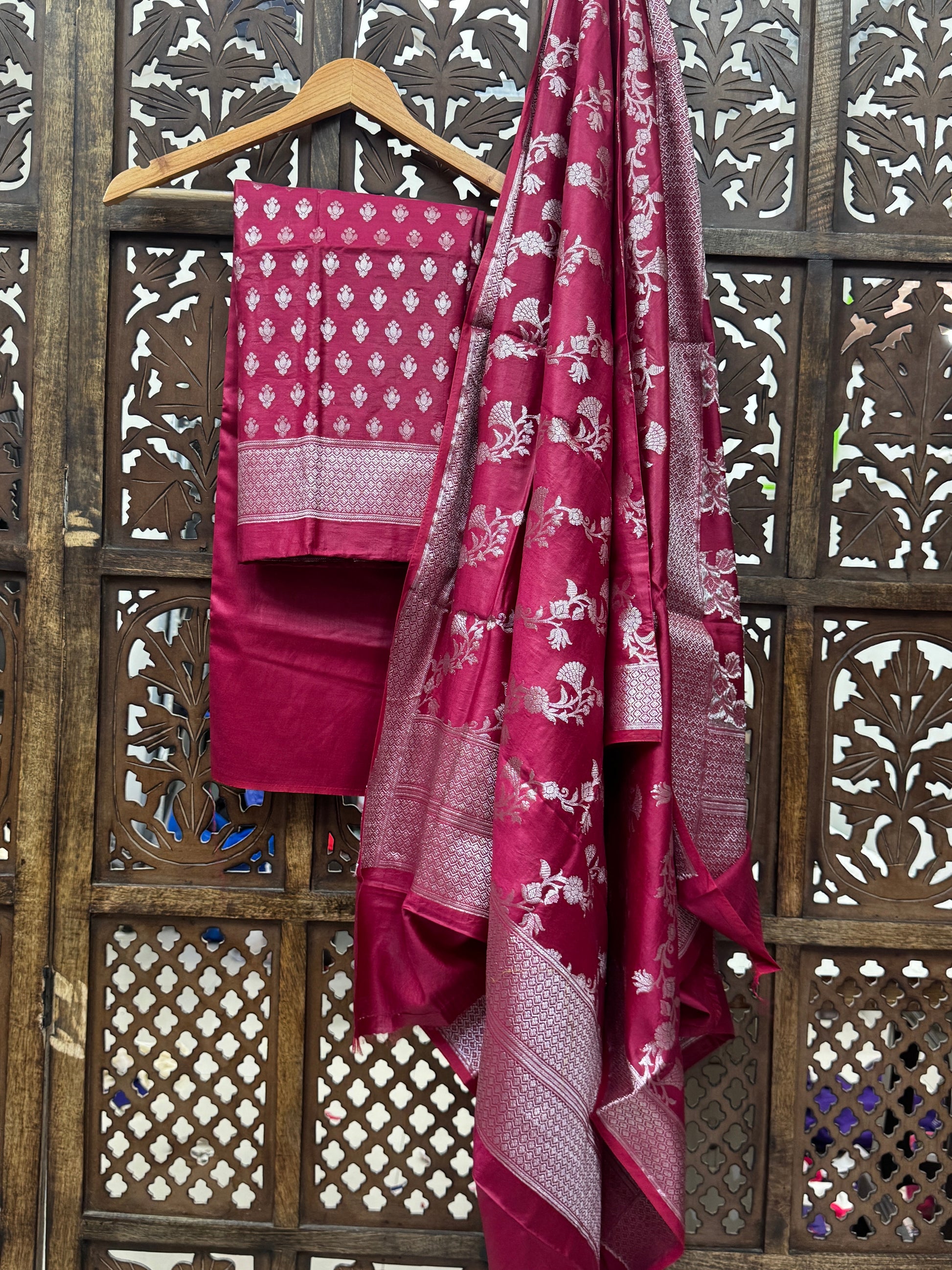 CHERRY MUNGA CHINIYA COTTON  SUIT HANDMADEAHOLIC BY MISHKA