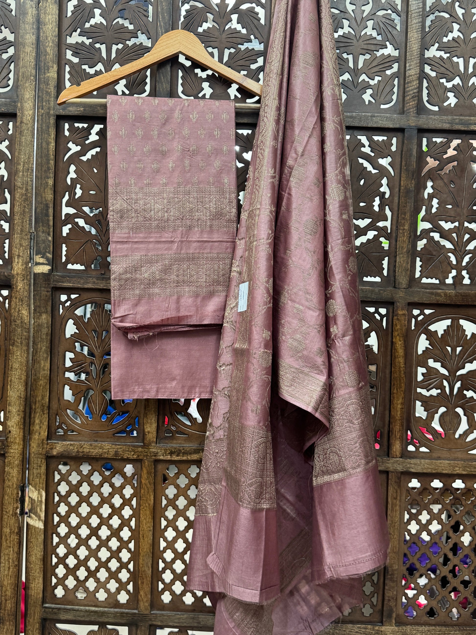 PEACH MUL MUNGA COTTON SILK SUIT (Copy) HANDMADEAHOLIC BY MISHKA