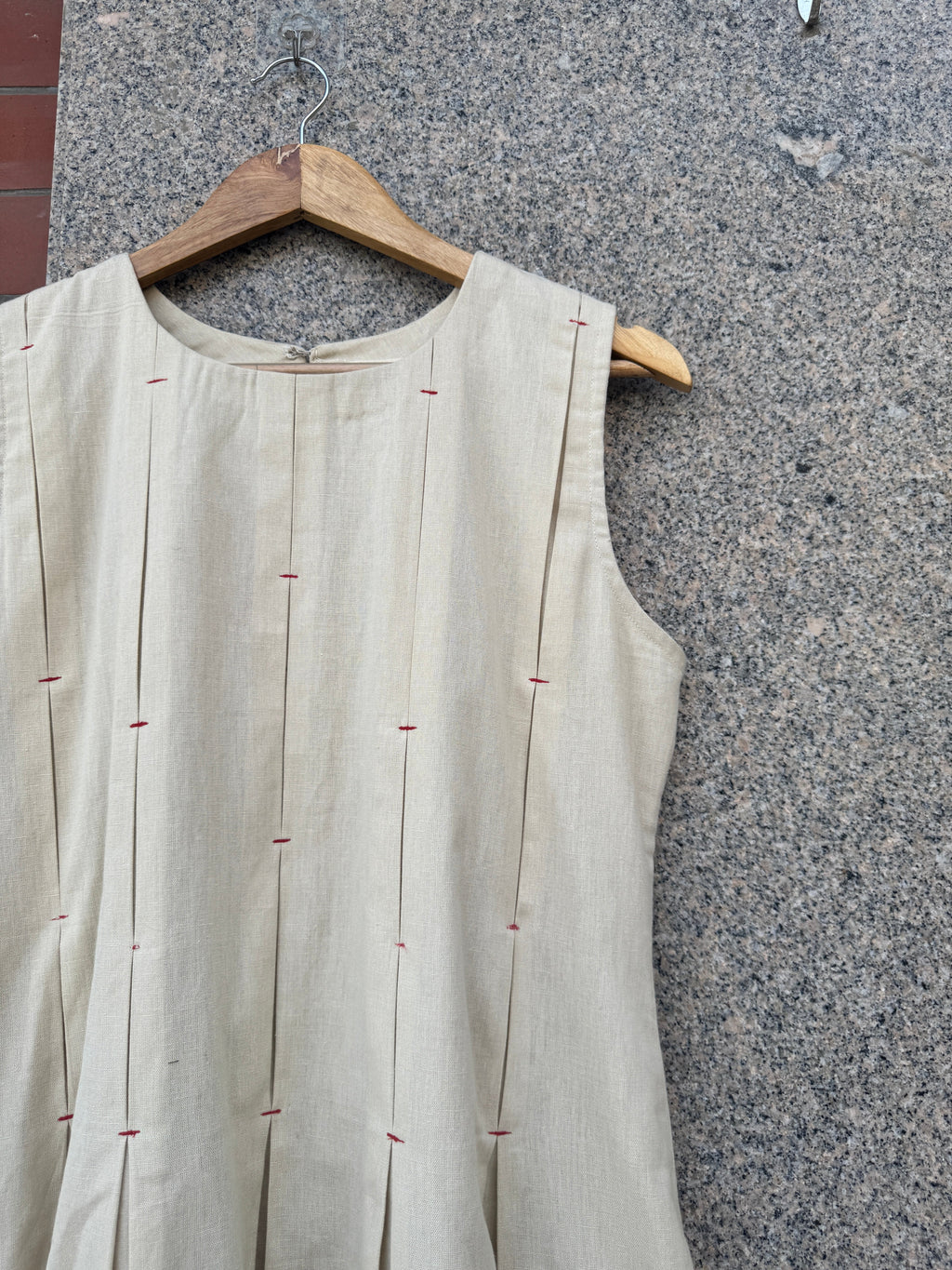 OFF WHITE LINEN DRESS HANDMADEAHOLIC BY MISHKA