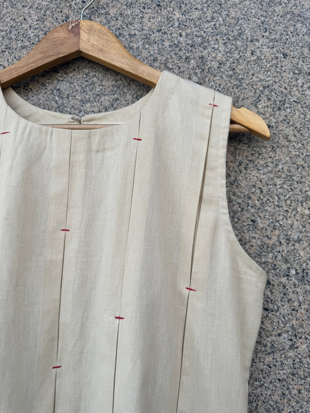 OFF WHITE LINEN DRESS HANDMADEAHOLIC BY MISHKA