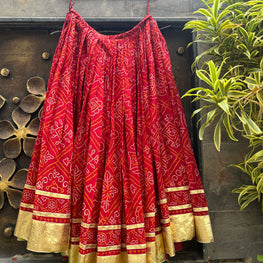 RED BANDHANI SKIRT HANDMADEAHOLIC BY MISHKA