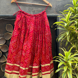 RED BANDHANI KIDS SKIRT HANDMADEAHOLIC BY MISHKA