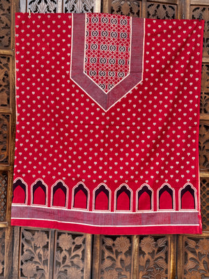 Handblocked Ajrakh Taj Cotton Full Sets