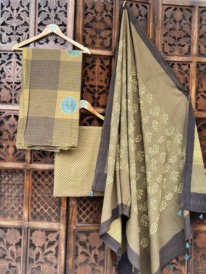 Handblocked Ajrakh Taj Cotton Full Sets