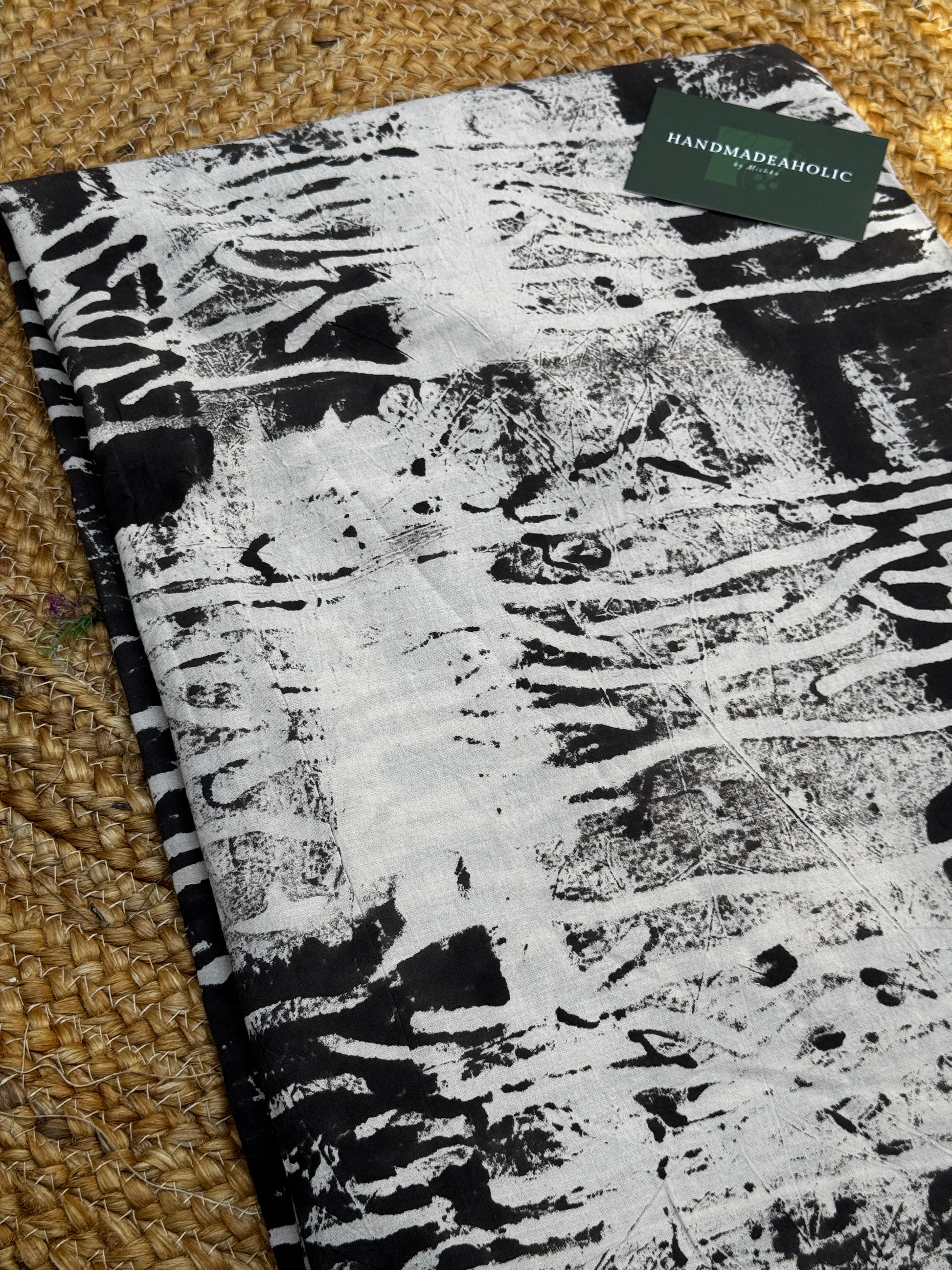 NATURAL AJRAKH HANDBLOCK FABRIC