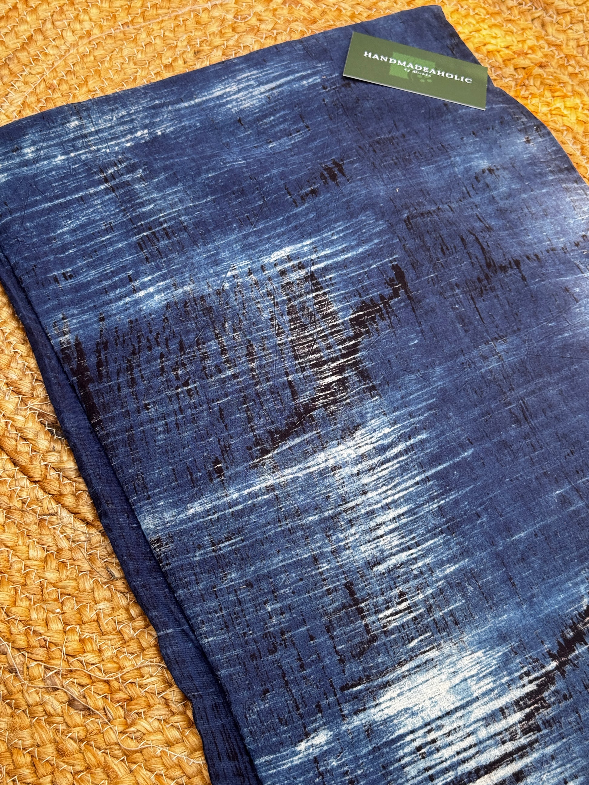 NATURAL AJRAKH HANDBLOCK FABRIC