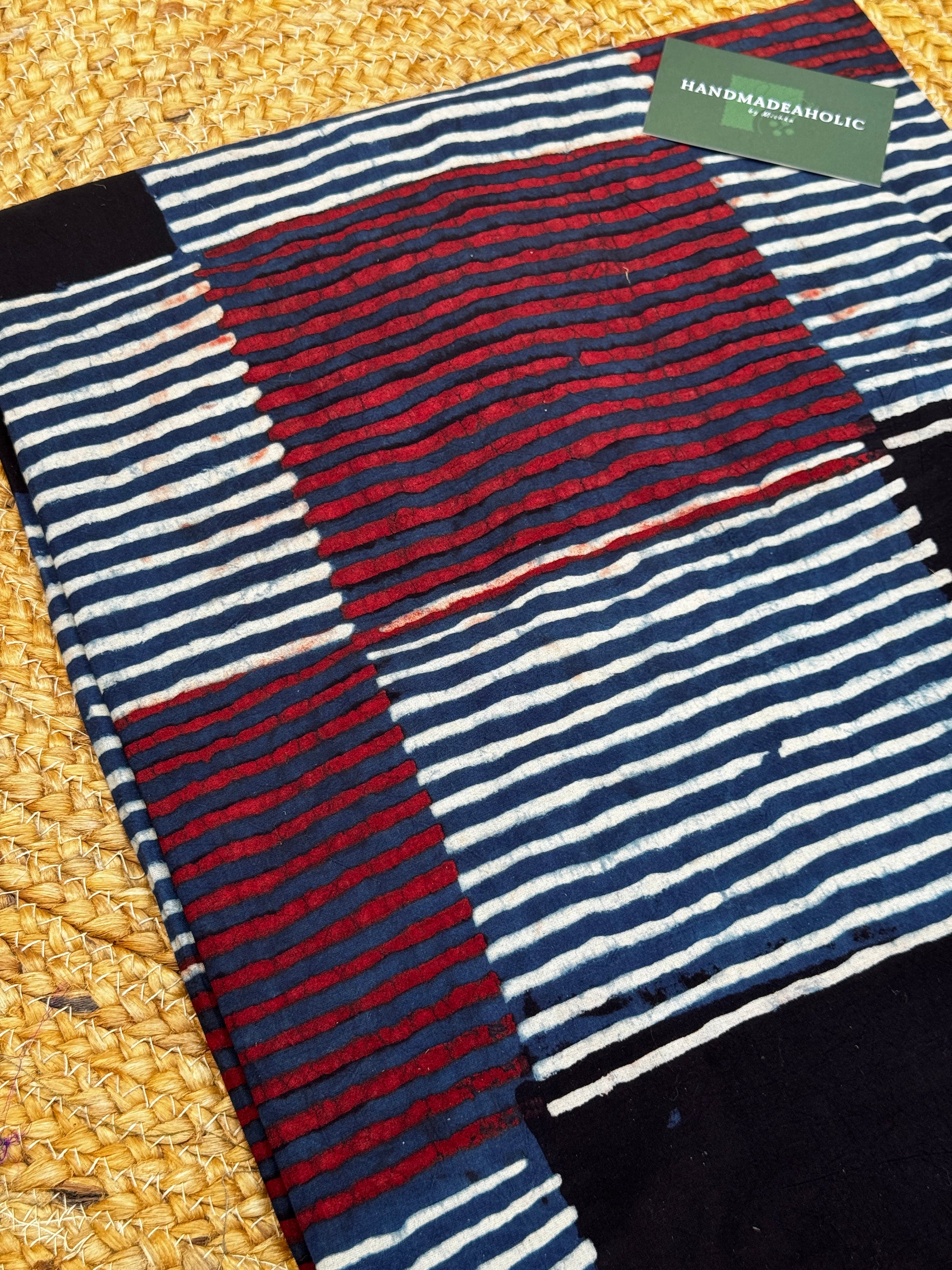 NATURAL AJRAKH HANDBLOCK FABRIC
