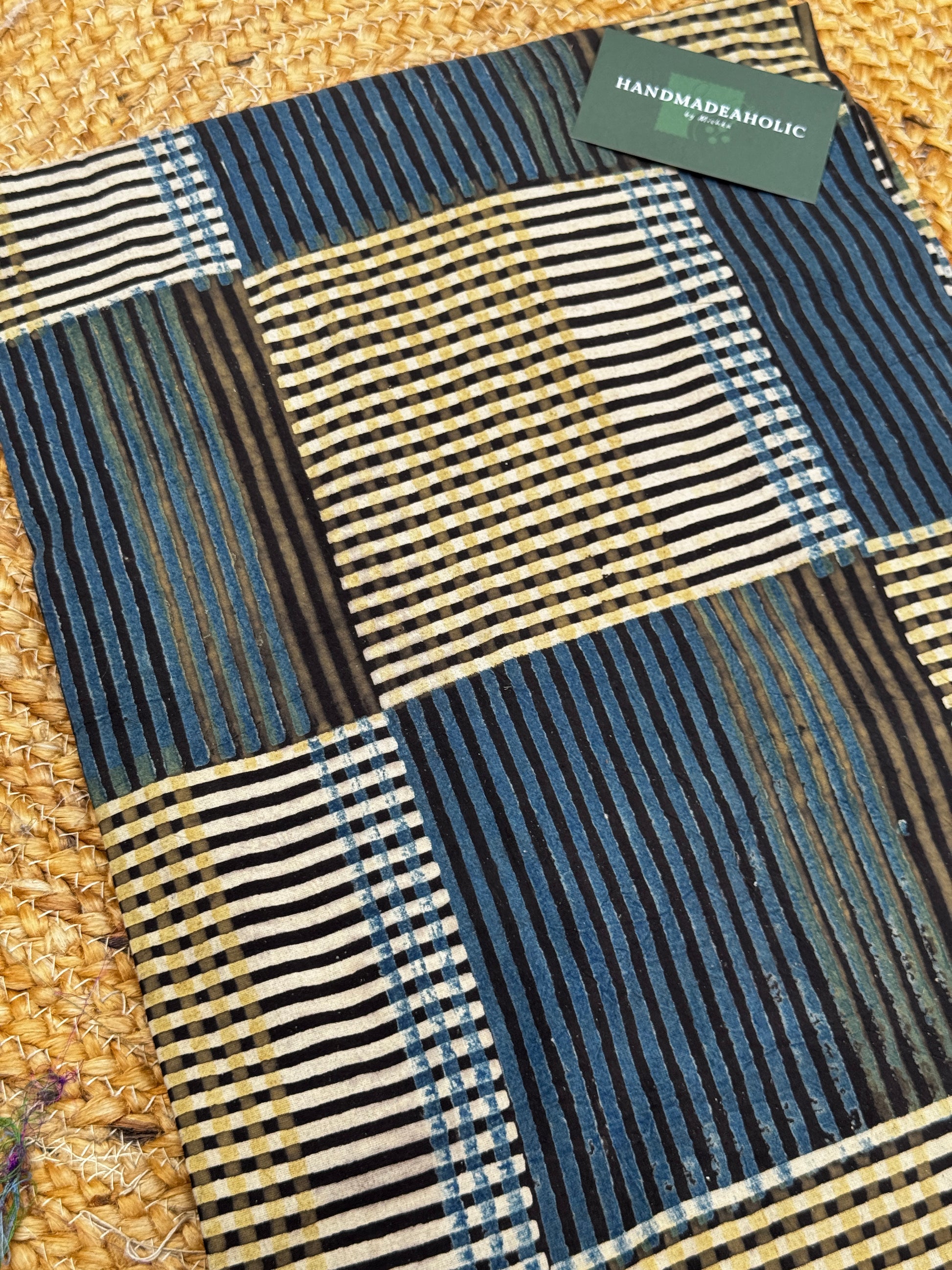 NATURAL AJRAKH HANDBLOCK FABRIC