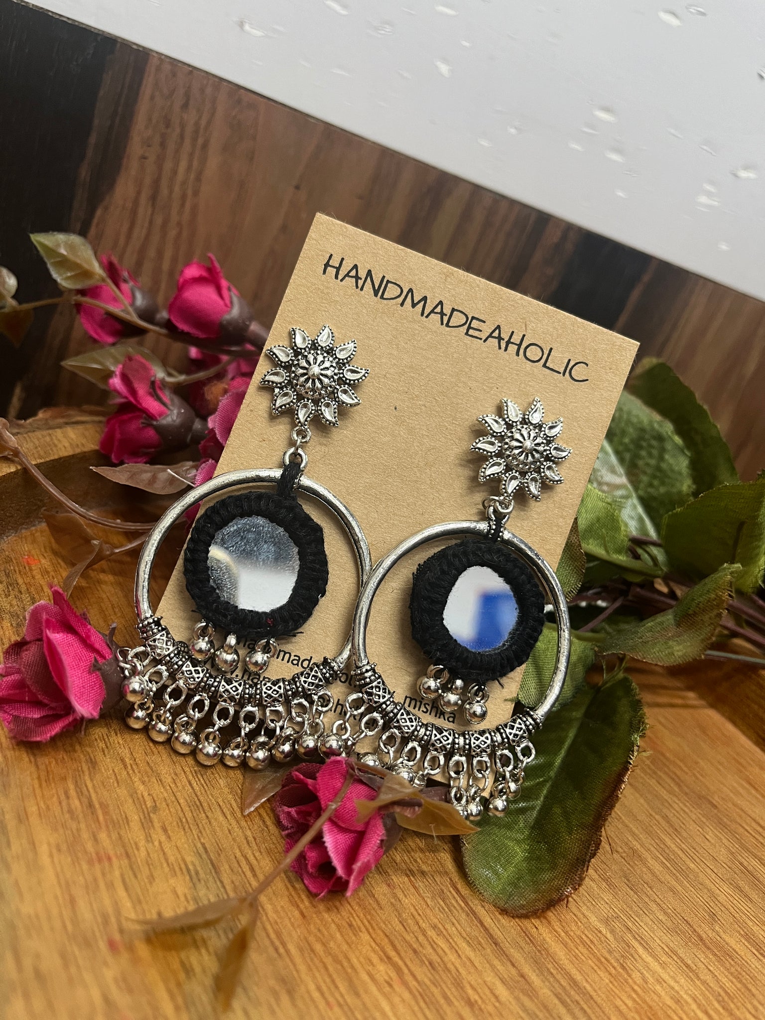 BLACK MAGIC EARRINGS HANDMADEAHOLIC BY MISHKA