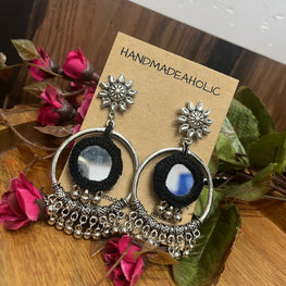 BLACK MAGIC EARRINGS HANDMADEAHOLIC BY MISHKA