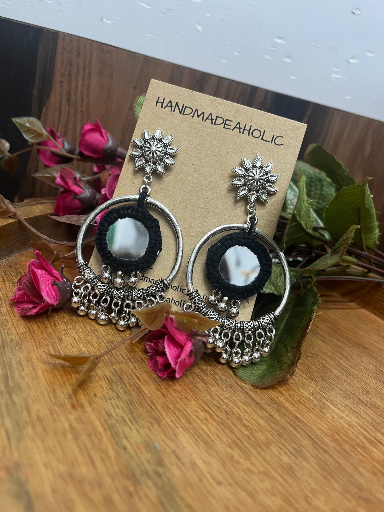 BLACK MAGIC EARRINGS HANDMADEAHOLIC BY MISHKA