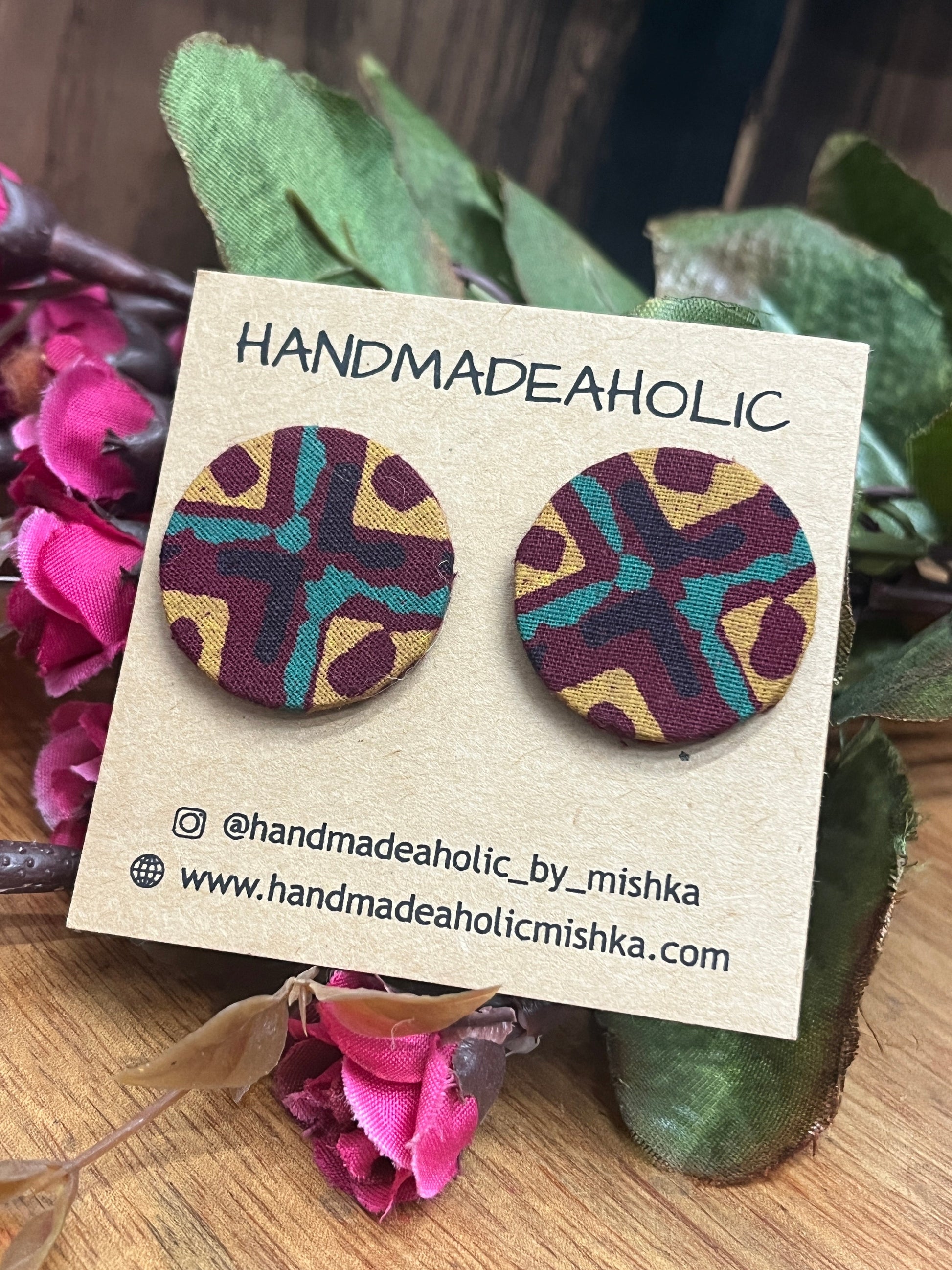 BROWN COTTON STUD HANDMADEAHOLIC BY MISHKA