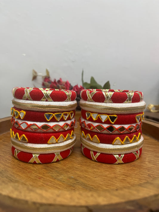 RED BANDHANI BANGLE HANDMADEAHOLIC BY MISHKA