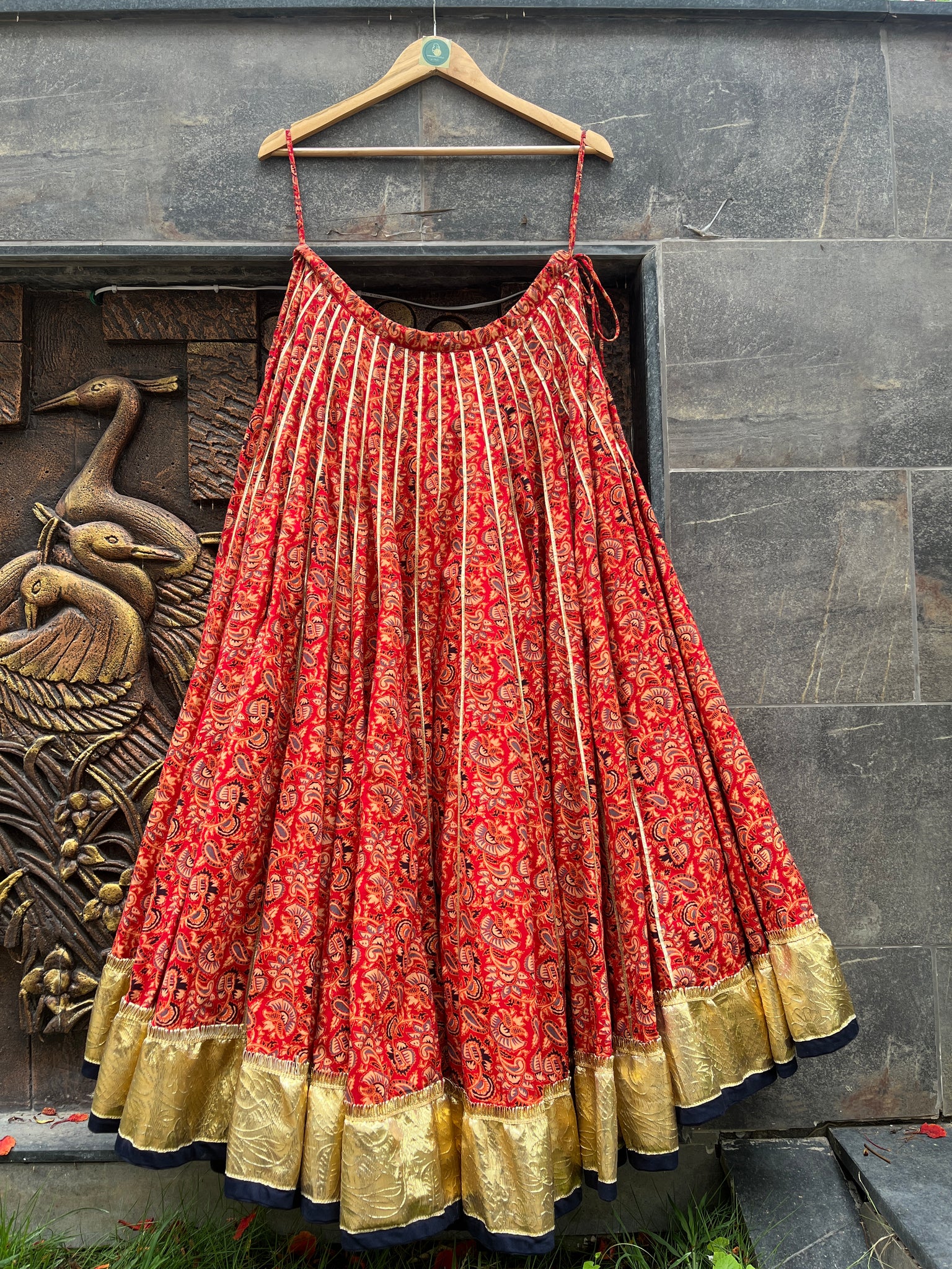 RED FLOWER KALI SKIRT HANDMADEAHOLIC BY MISHKA