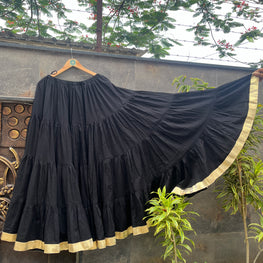 MULMUL COTTON BLACK SKIRT HANDMADEAHOLIC BY MISHKA