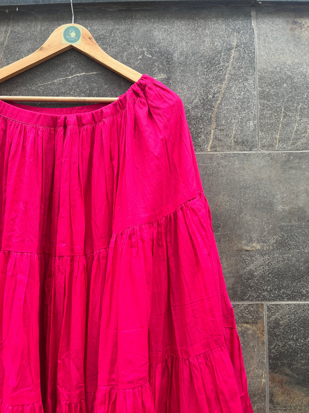 MULMUL COTTON RANI PINK SKIRT HANDMADEAHOLIC BY MISHKA