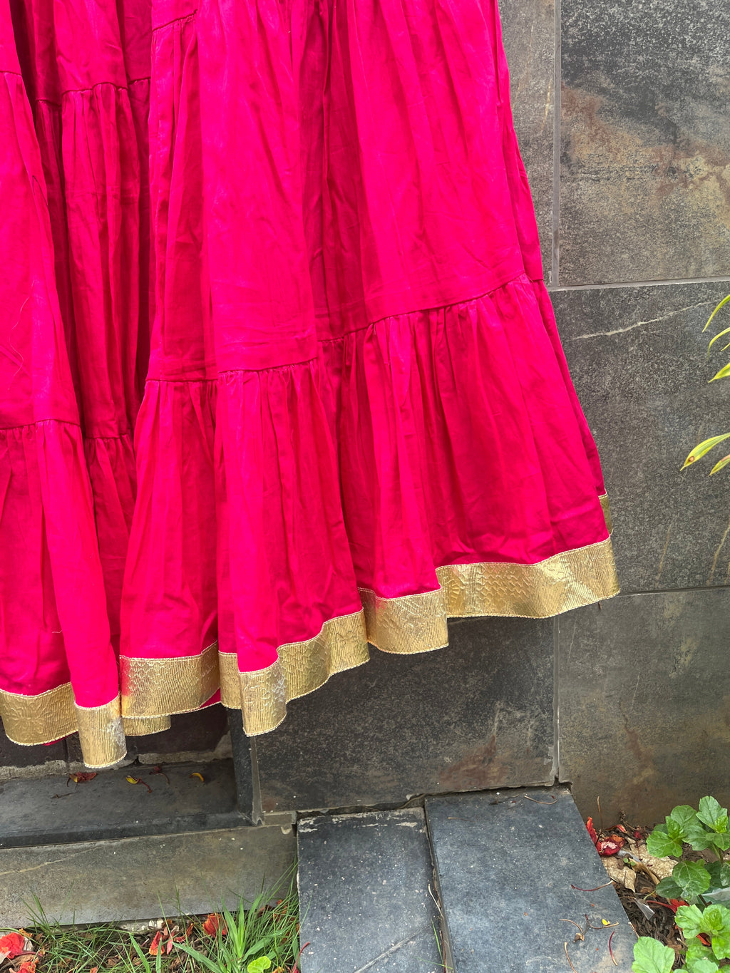 MULMUL COTTON RANI PINK SKIRT HANDMADEAHOLIC BY MISHKA